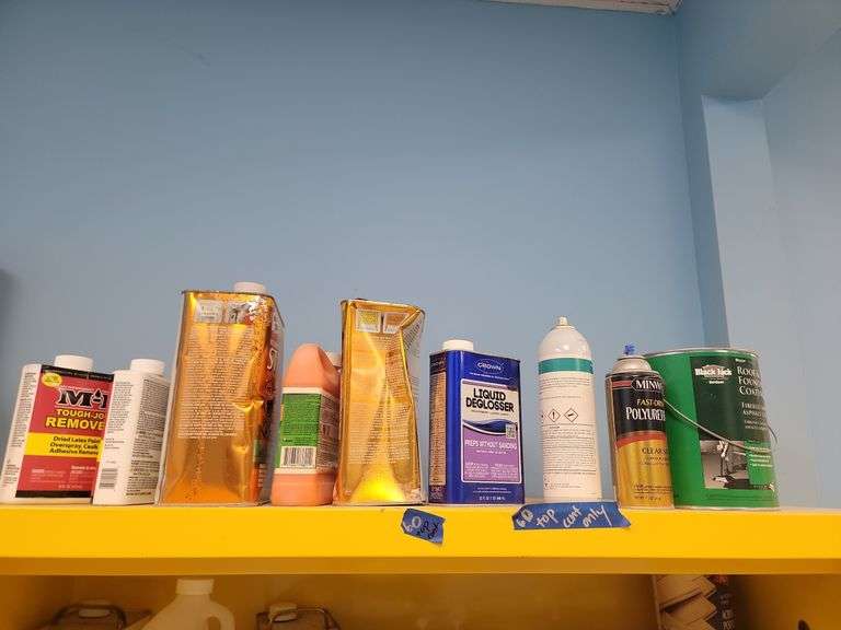 Top of flammable cabinet clean strip stripper tough job remover liquid deglosser