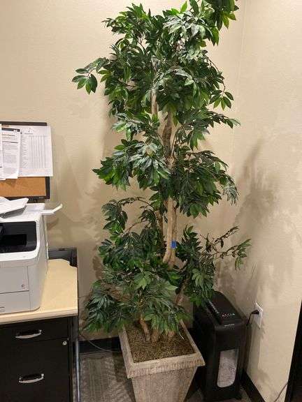 Artificial Tree in a Square Planter