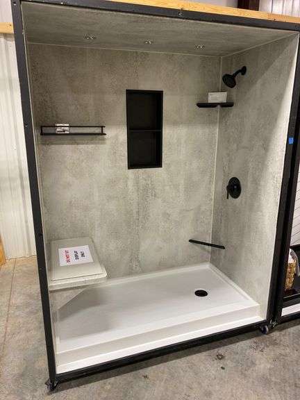 Shower Display with Fixtures and Accessories