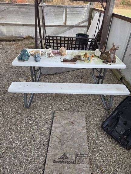 Decorative Figurines and Picnic Table