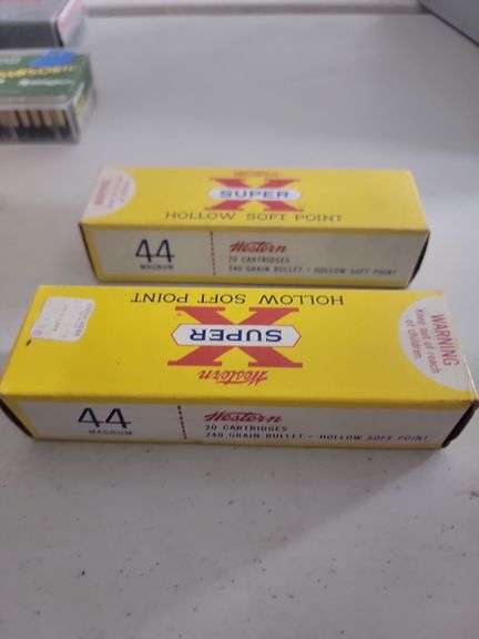 Two new boxes 44 Magnum hollow soft point 240 grain bullet