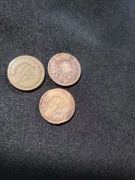 Three Indian head pennies