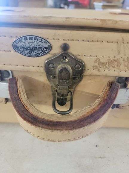 Tan Leather Suitcase