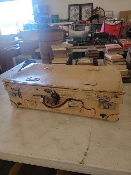 Tan Leather Suitcase
