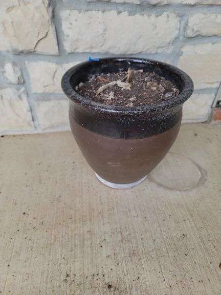 Brown flower pot
