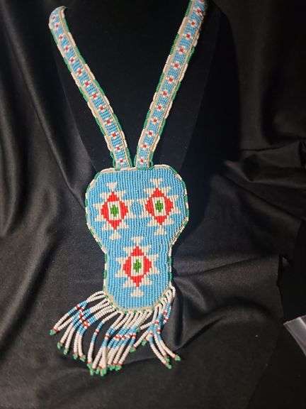 Vintage mother and beaded native American necklace
