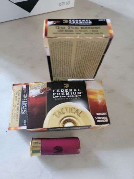 Federal premium law enforcement shotgun shells 12 gauge 2 3/4 in ,5 shells per box, two boxes