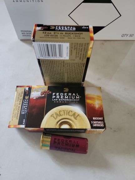 Federal premium law enforcement animation 12 gauge 2 3/4 in shotgun shells, two boxes 10 shells
