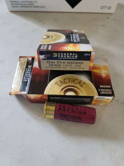 Federal premium law enforcement ammunition, 12 gauge 2 and 3/4 in, 10 shells