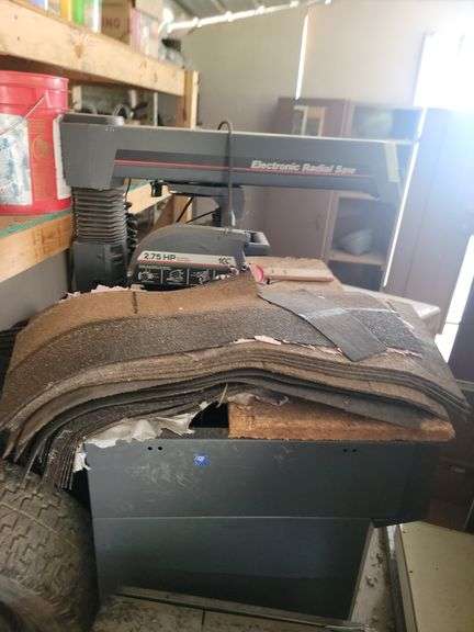 Electronic radial saw and asphalt shingles