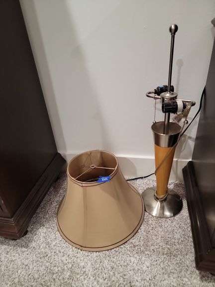 Stainless steel antique lamp with shade