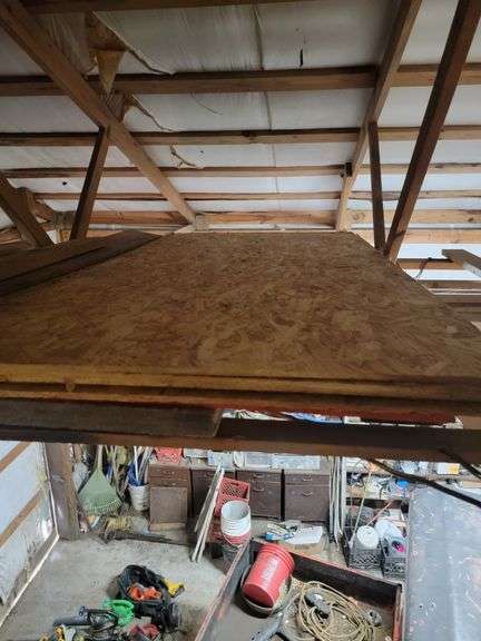 4 sheets of underlayment, in loft area