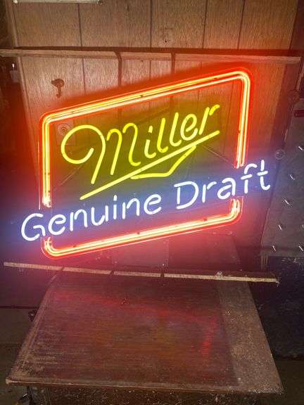 Miller Genuine Draft Neon Beer Sign