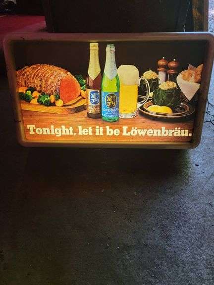 Vintage Lowenbrau Lighted Beer Sign