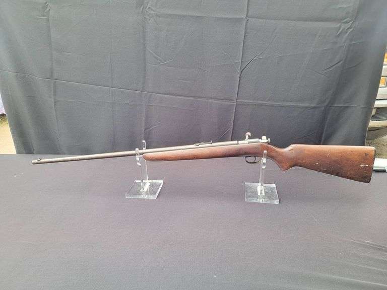 Early 20th Century Bolt-Action Rifle with Wooden Stock