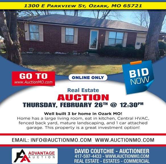 Real Estate Auction - Ozark MO