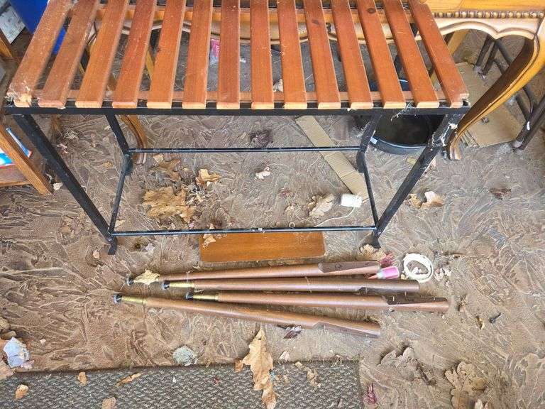3ft Tall and 3ft Wide Wooden Slatted Table with Legs