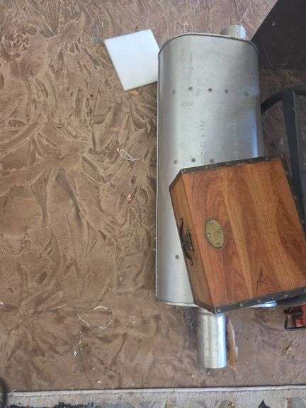 Metal Cylinder With Wooden Compartment Box