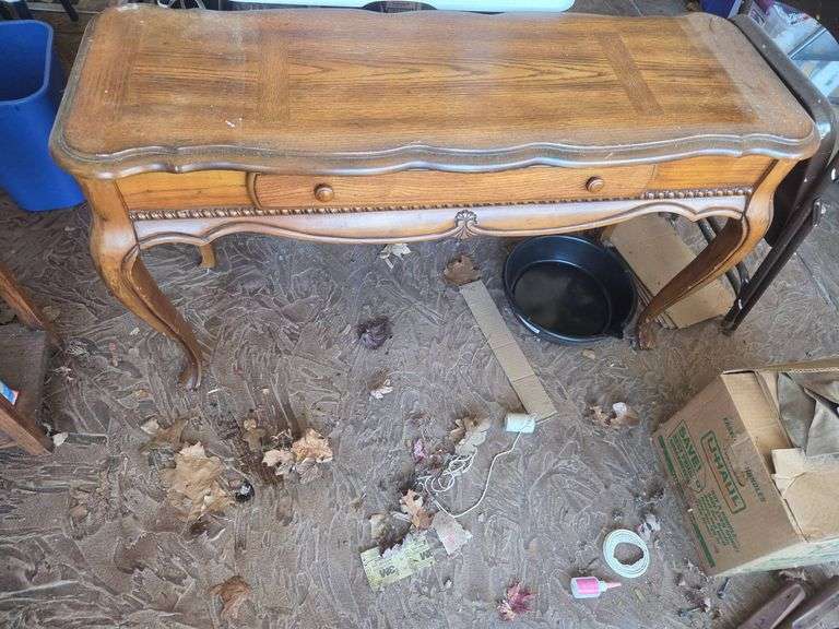 Wooden Console Table with Drawer, 3ft x 4ft