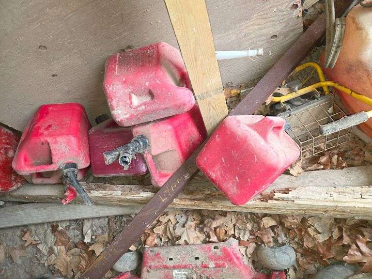 Red Plastic Fuel Containers