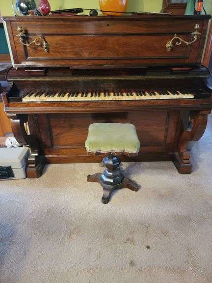 Henri Herz Upright Piano with Stool