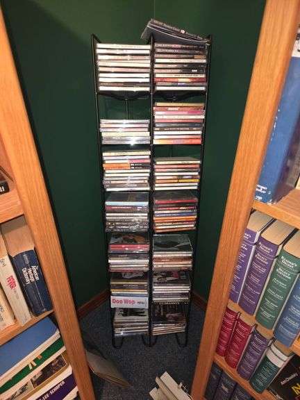 CD Collection with 4-Foot Tall CD Holder