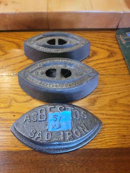 3 Cast Iron Asbestos Sad Irons