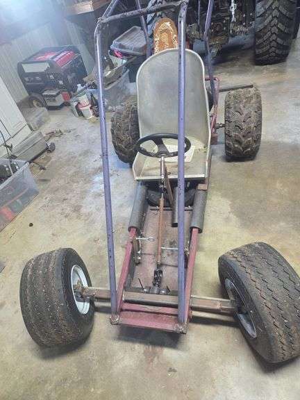 Off-Road Go Kart with Rugged Tires and Steering Wheel