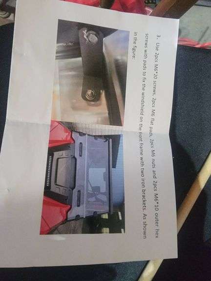New Front UTV Window in Box with Hardware