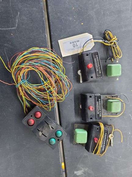 Three American Flyer Uncoupler Sets (untested) And One Track Switch Set(Untested
