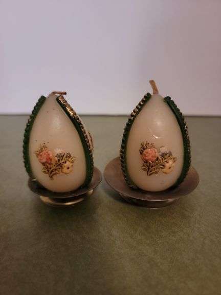 2 Easter Candles From Germany