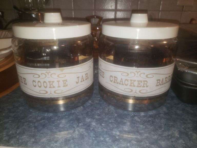 "The Cookie Jar" And "The Cracker Barrel" Jars