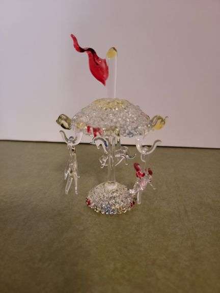 Vintage Hand Spun Glass Carousel