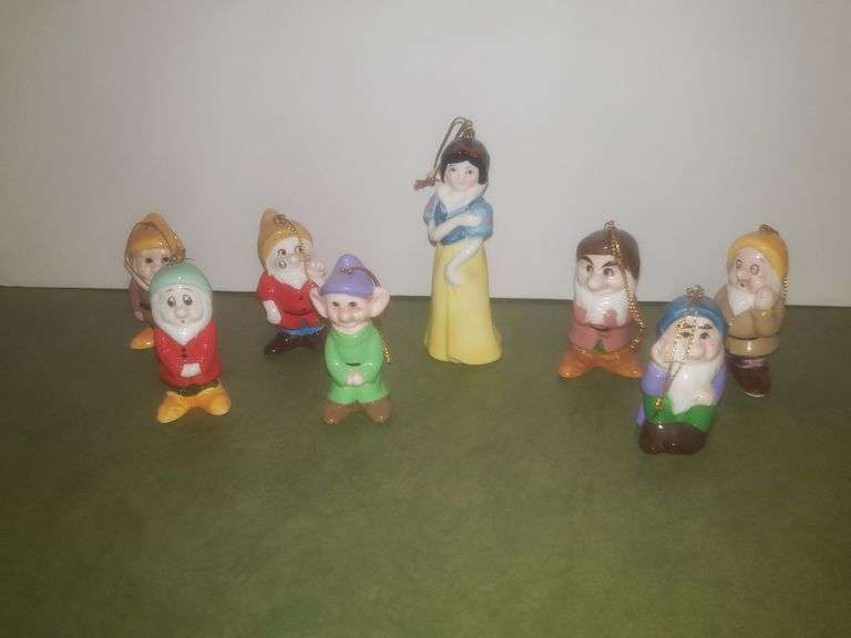 Disney Snow White And the 7 Dwarves Ornaments Made In Japan