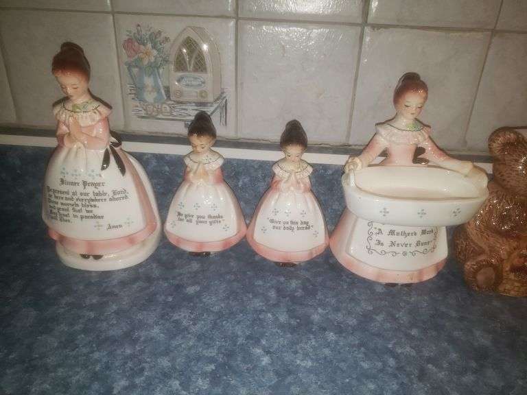 Napkin Holder, Salt And Pepper Shakers, And Figurines