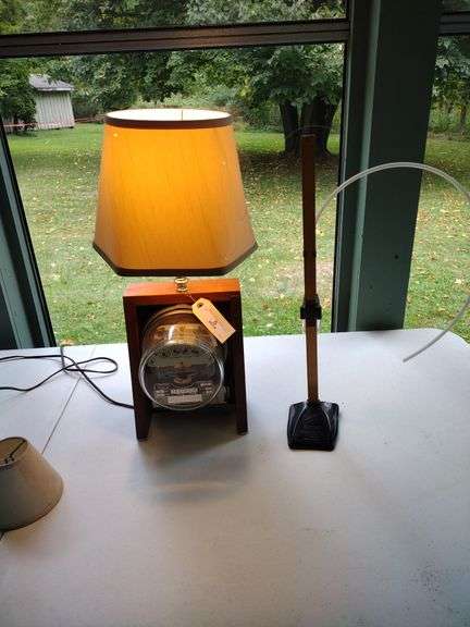 Lamp Made From Electric Meter - Tested & Vintage Skirt Marker