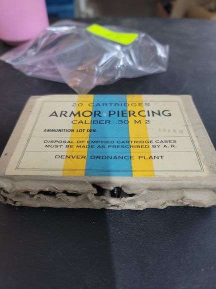 1-Box Armor Piercing .30 Caliber (20 count) Sealed Box with Damage