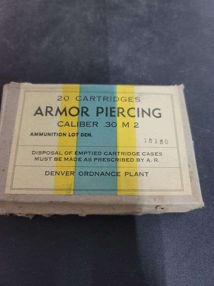 1-Box Armor Piercing .30 Caliber (20 Count) Sealed Box