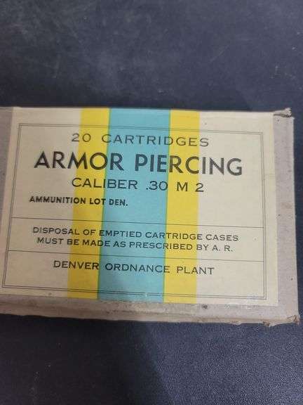 1 Box Armour Piercing .30 Cal (20 Count) Sealed Box