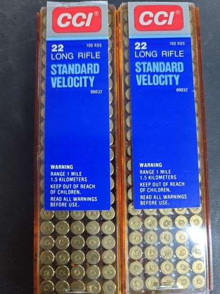 2-Boxes  CCI .22 Long Rifle Standard Velocity (100 Rounds per Box)