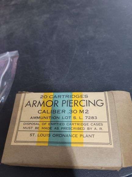 1-Box Armor Piercing .30 Caliber (20 count) Box with Damage