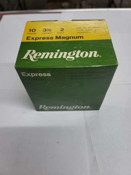 1 Box Remington 10 Gauge 3½ 2 Shot Shotgun Shells (25 Count) - Baer ...