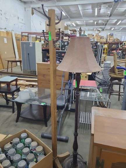 Coat Rack And Floor Lamp