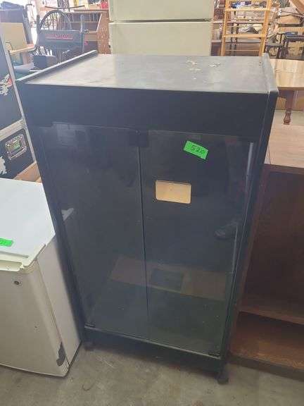 Wooden Cabinet With Glass Doors