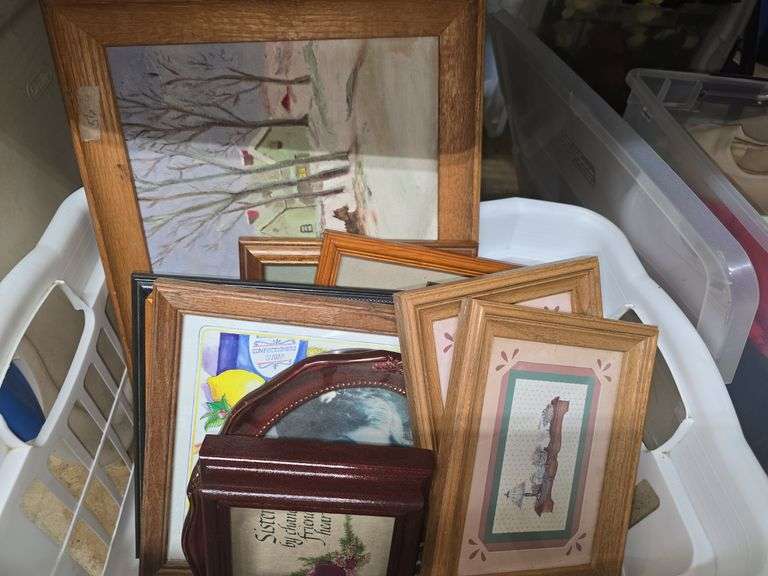 Basket of Picture Frames, Wall Decor