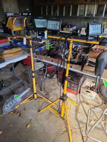 Two Work Lights on Tripods, Untested