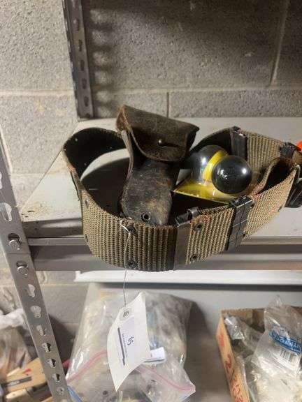 HOLSTER WITH BELT AND TWO FISHING BOBBERS