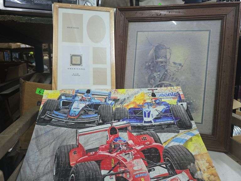 Picture Frame, Wall Art, Glued Racing Puzzle