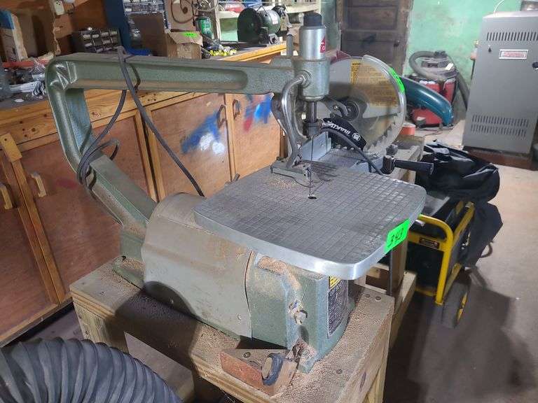 Mounted Central Machinery 20" Scroll Saw (Works)