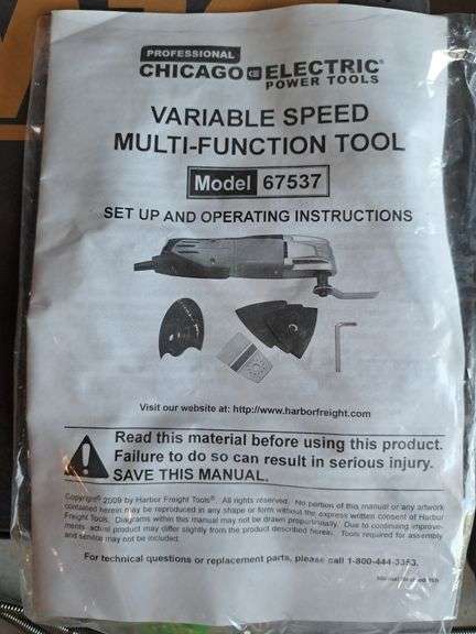 Chicago Electric variable speed multi function tool